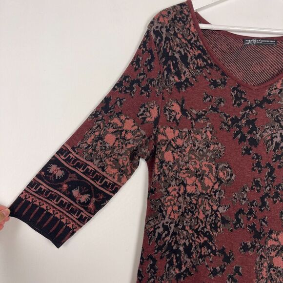 SOLD Peruvian Connection Midi Sweater Dress L Long Sleeves Tapestry Pima Cotton - Picture 5 of 11